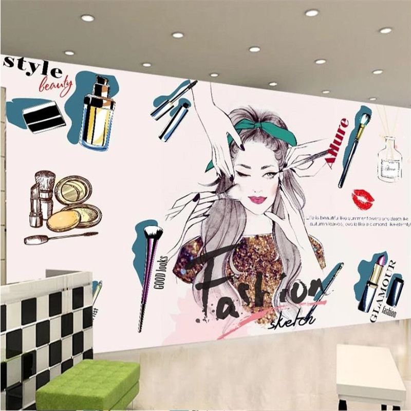 Makeup Beauty House - Produk yang disesuaikan, Wallpaper Dinding Salon