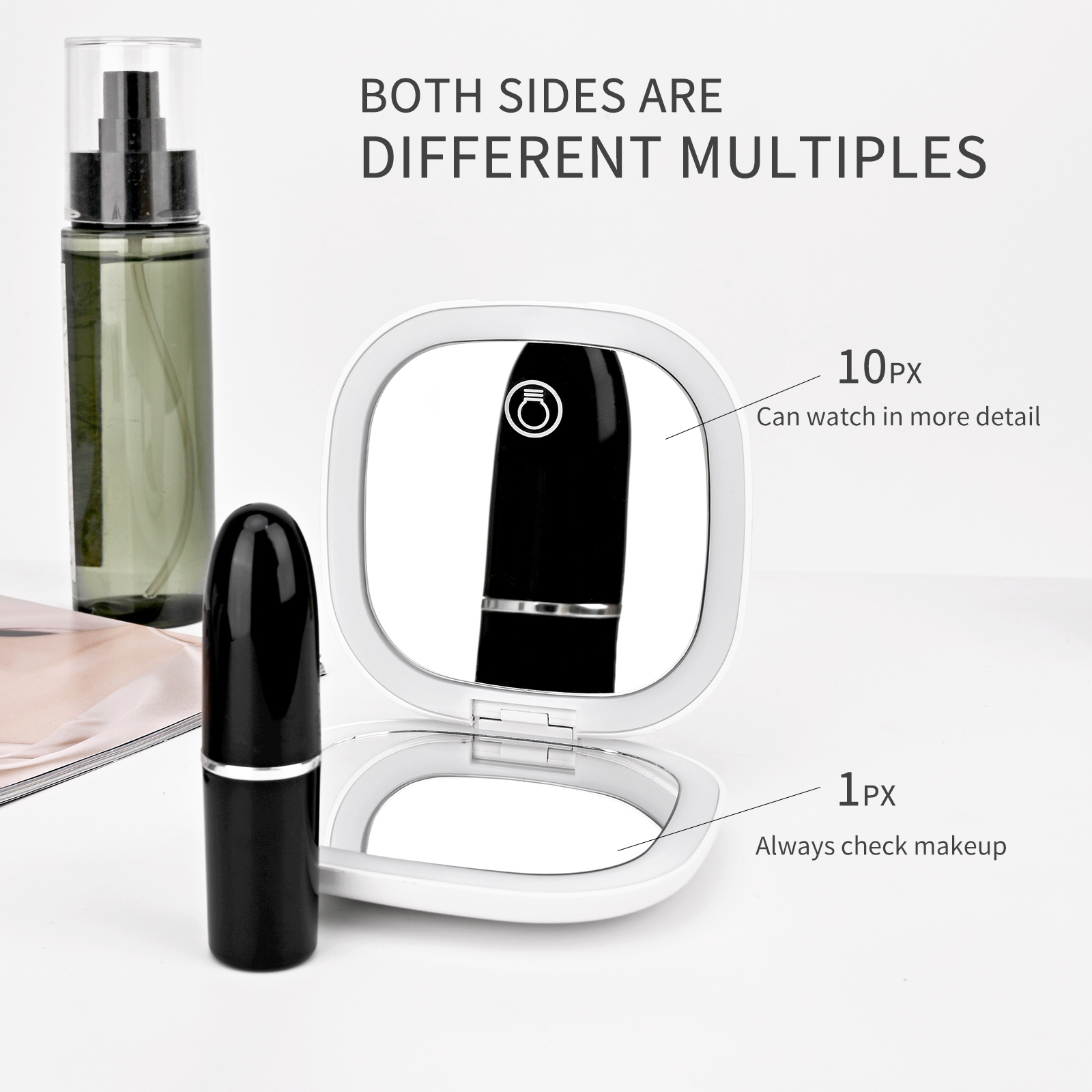 Beauty Makeup Uk - Cermin Rias Mini Lipat dengan Lampu
