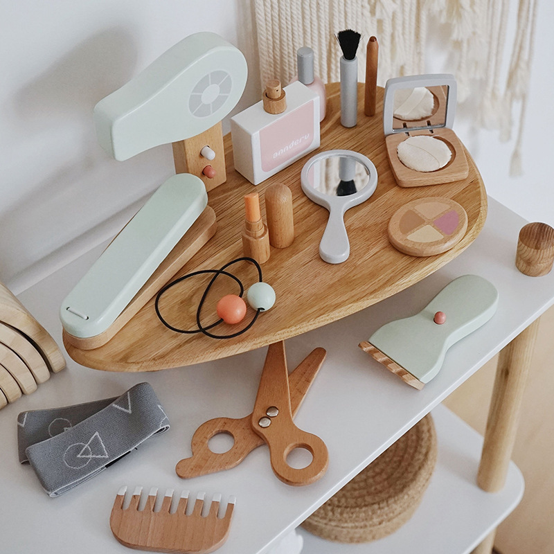 Set Mainan Rias Simulasi Kayu  - Makeup Beauty House ulasan dan harga